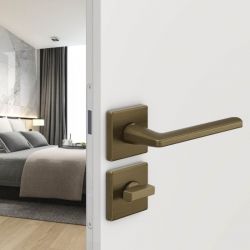 Deurklink Luce P 02 mat brons