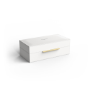 BOX S blanc doré