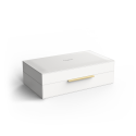 BOX L blanc doré