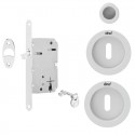 Set de serrure et coquilles à encastrer Dnd SD505 OBN finition blanc