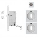 Set de serrure et coquilles à encastrer Dnd SD525 OBN finition blanc