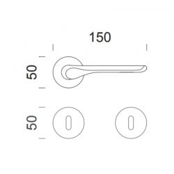Poignée de porte Chop anthracite