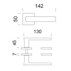 Poignée de porte Dnd FO14 ZAN finition anthracite