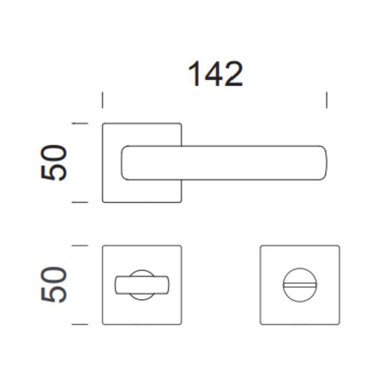 Deurklink Fold 02 chroom