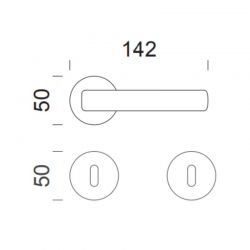 Deurklink chrome mat