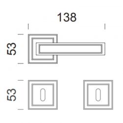 Deurklink Ginevra mat chroom