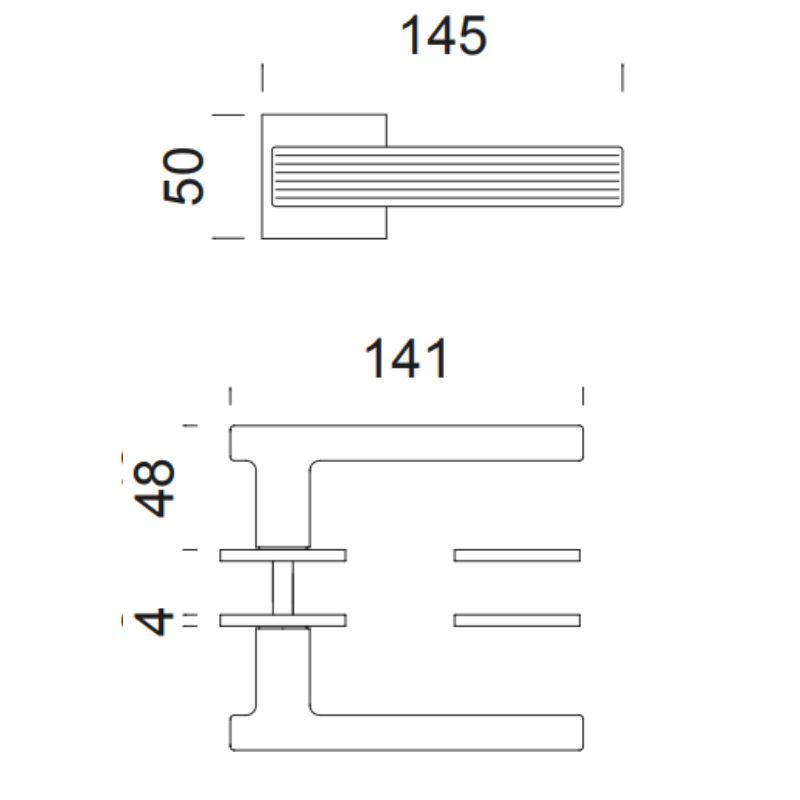 Deurklink Anik Line 02 mat zwart