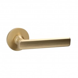 Poignée de porte Quincalux 400-R0-22-22 finition laiton mat