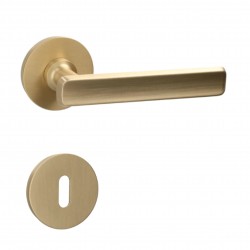 Poignée de porte Quincalux 400-R0-22-22 finition laiton mat