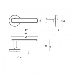 Deurklink Quincalux 400-R0-41-22 brons uitvoering