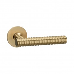 Poignée de porte Quincalux 401-R0-22-22 finition doré,laiton mat