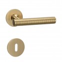 Poignée de porte Quincalux 401-R0-22-22 finition doré,laiton mat