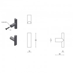 Bouton de meuble ARC