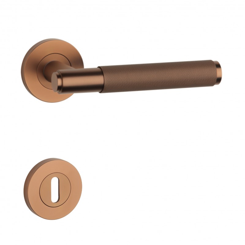 Poignée de porte Aprile SH OVAL 1741 PRO 8MM PN PVD finition cuivre