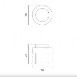 Butée de porte Aprile SH 1721 MG finition doré