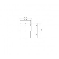 Butée de porte Aprile AS STOPER DS27 KG finition doré