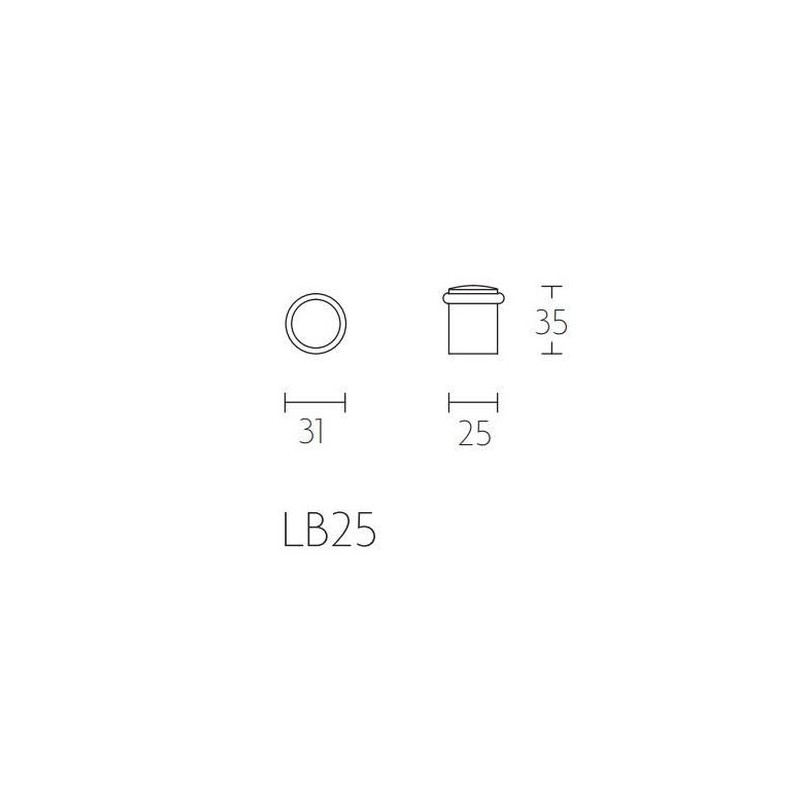 Butée de porte Formani LB25 BR finition bronze