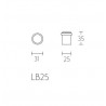 Butée de porte Formani LB25 BR finition bronze