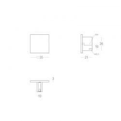 Bouton de meuble Luxembourg bronze foncé