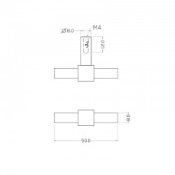 Bouton de meuble Cross