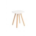 Tabouret blanc / bois clair Nude SG-VNL-C01
