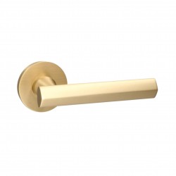 Poignée de porte Quincalux by Frederik Delbaert 404-R0-22-22L-197 finition doré,laiton mat