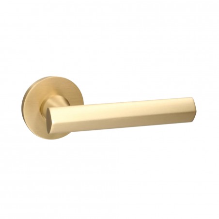Poignée de porte Quincalux by Frederik Delbaert 404-R0-22-22L-197 finition doré,laiton mat