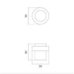 Butée de porte Aprile SH 1722 MG finition doré