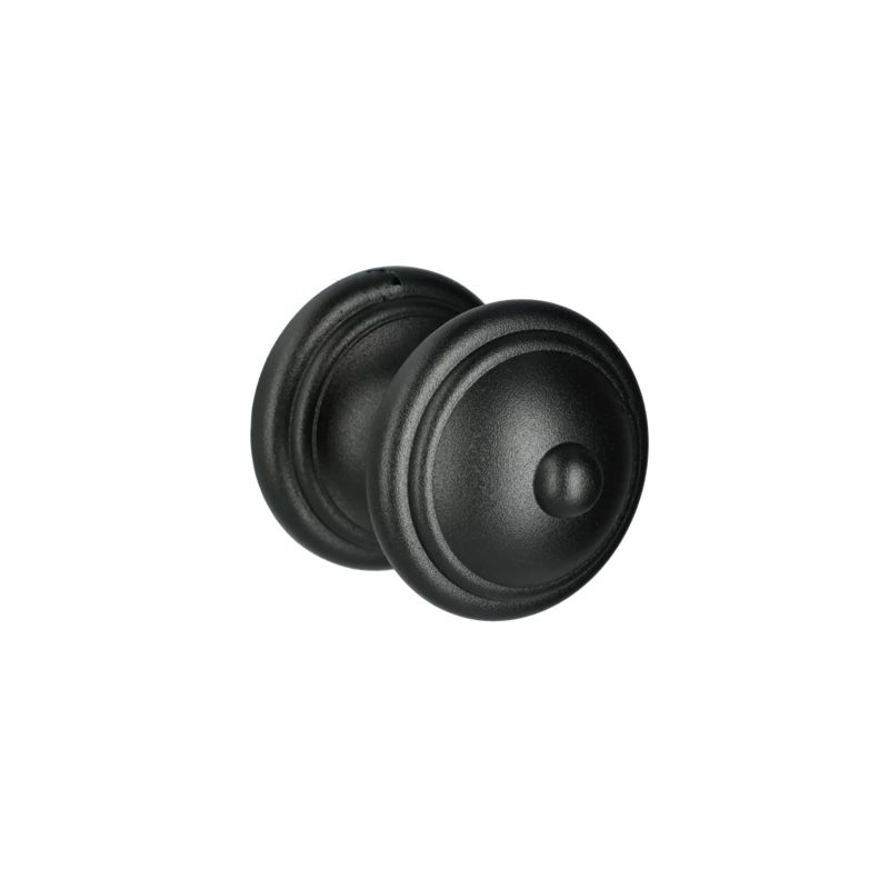 Bouton de porte d'entrée Quincalux 323 noir structuré