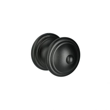 Bouton de porte d'entrée Quincalux 323 noir structuré