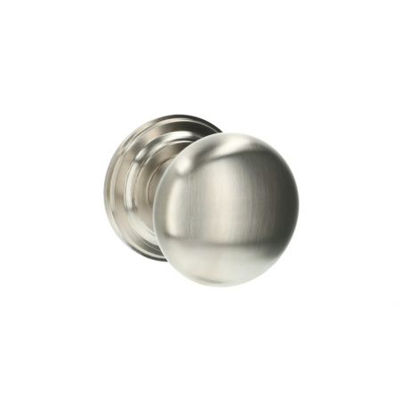 Bouton de porte d'entrée Quincalux 317 nickel mat