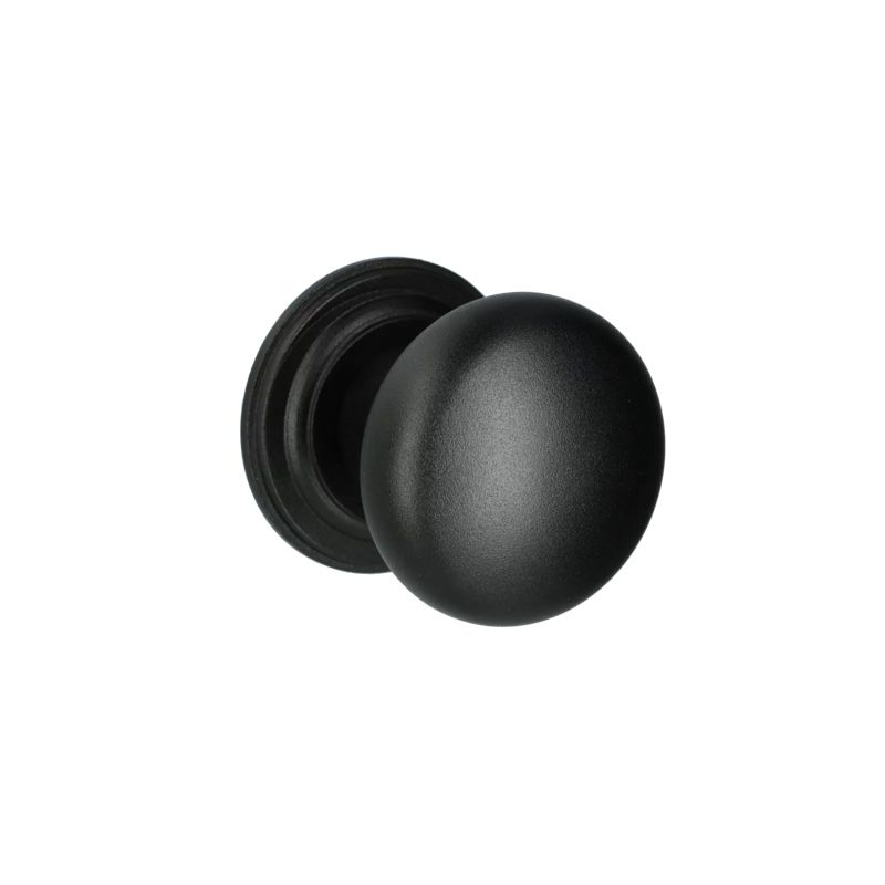 Bouton de porte d'entrée Quincalux 317 noir structuré