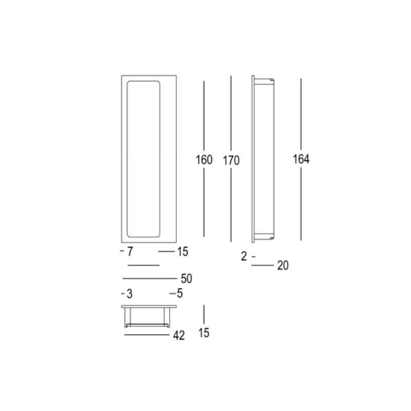 Coquille à encastrer Quincalux 850-06 laiton mat