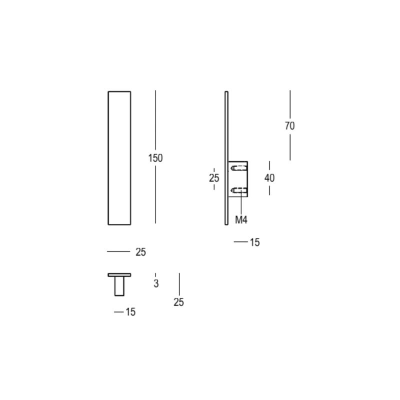 Bouton de meuble Stockholm bronze foncé