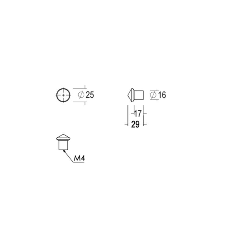 Meubelknop Palma donker brons