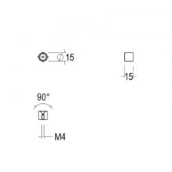 Bouton de meuble Como bronze mat