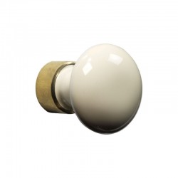 Bouton de meuble Nicolas en laiton/porcelaine
