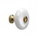 Bouton de meuble Lara en laiton/porcelaine