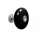 Bouton de meuble Lara en nickel poli/porcelaine