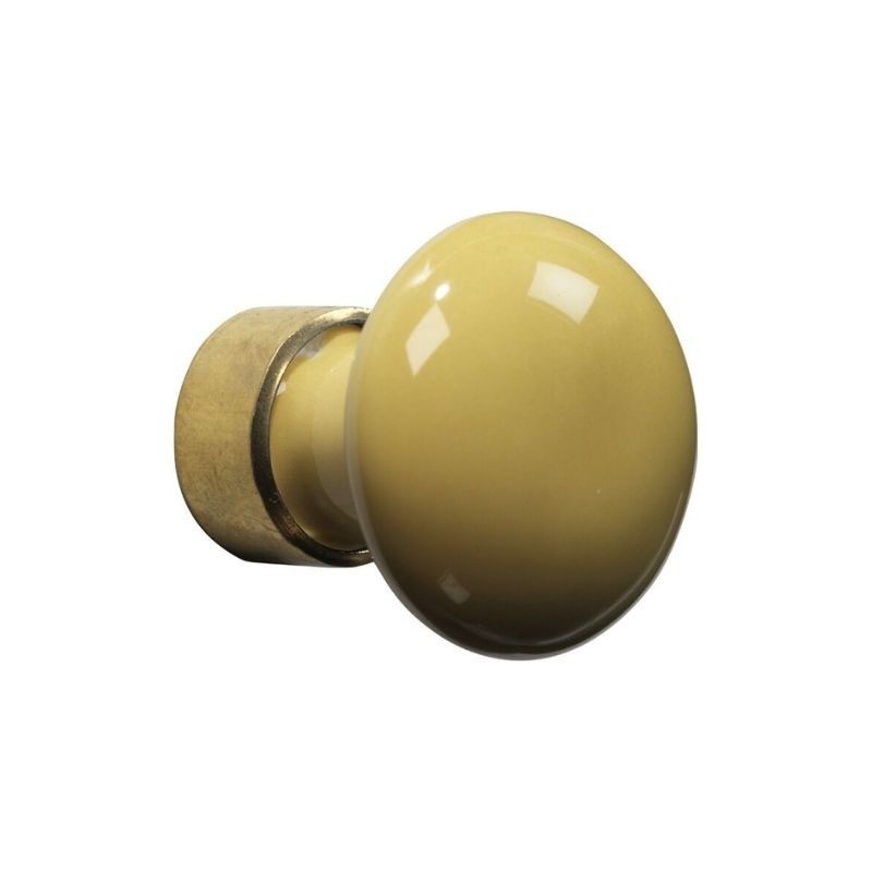Bouton de meuble Evelyne en laiton/porcelaine