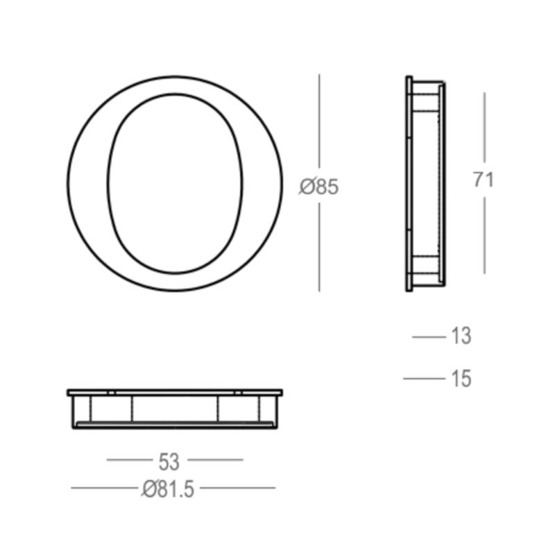 Schuifdeurgreep Osakastructuur wit