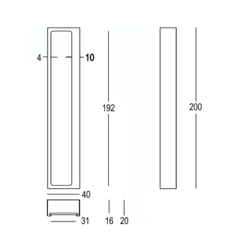 Schuifdeurgreep Quincalux850-02 mat brons
