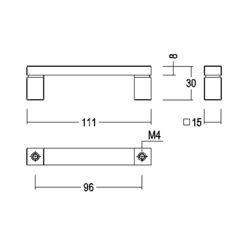 Meubelgreep Quincalux 701 wit textuur