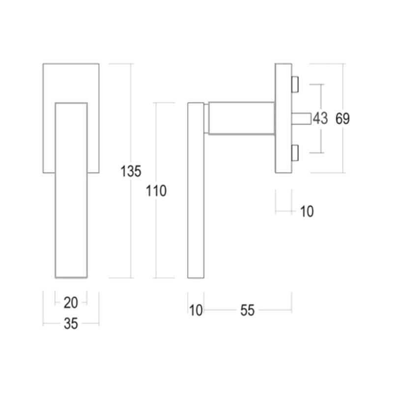 Raamkruk Quincalux 701 wit textuur