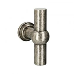 Voordeurknop Brussels TT antiek tin Quincalux