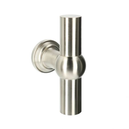 Bouton de porte d'entrée Brussels nickel mat