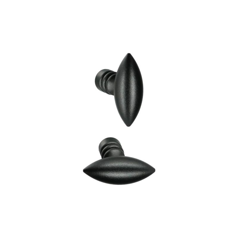 Bouton de meuble Quincalux 129 noir structuré