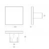 Voordeurknop Luxembourg structuur wit