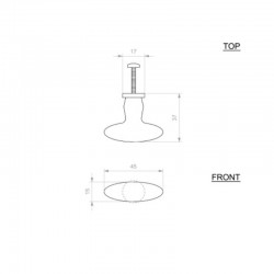 Bouton de meuble laiton mat COP