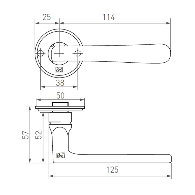 Poignée de porte Dauby 18842 finition noir